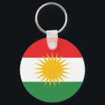 Kurdistans etniska flagga nyckelring<br><div class="desc">Kurdistans etniska flagga</div>