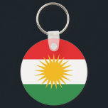 Kurdistans etniska flagga nyckelring<br><div class="desc">Kurdistans etniska flagga</div>