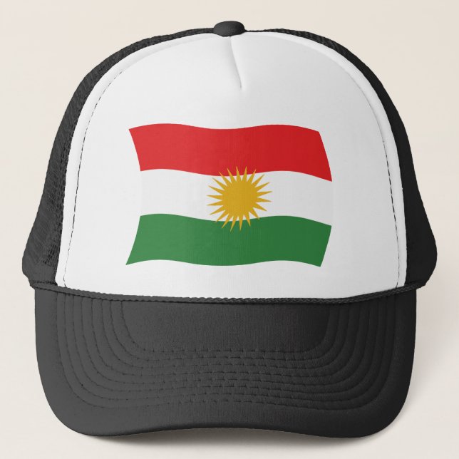 Kurdistans flagga hatt keps (Framsida)