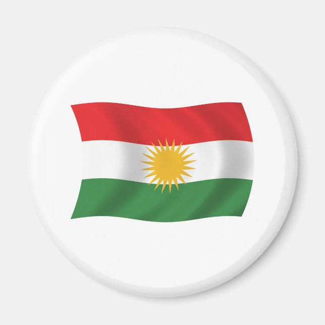 Kurdistans flagga magnet (Framsidan)