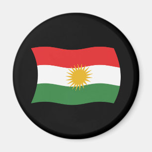 Kurdistans flagga magnet