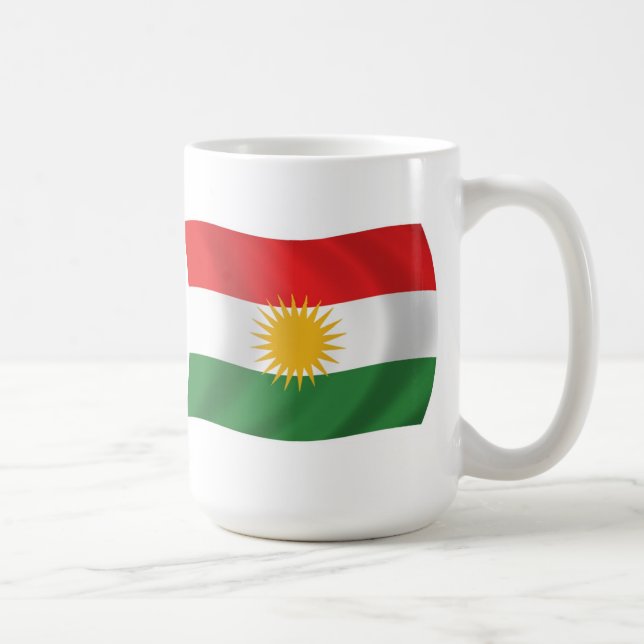 Kurdistans flagga mugg (Höger)