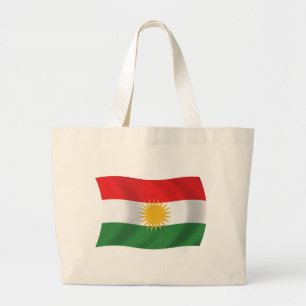 Kurdistans flagga shoppingväska jumbo tygkasse