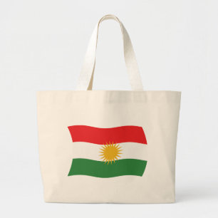 Kurdistans flagga shoppingväska jumbo tygkasse