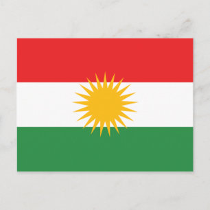 Kurdistans flagga vykort