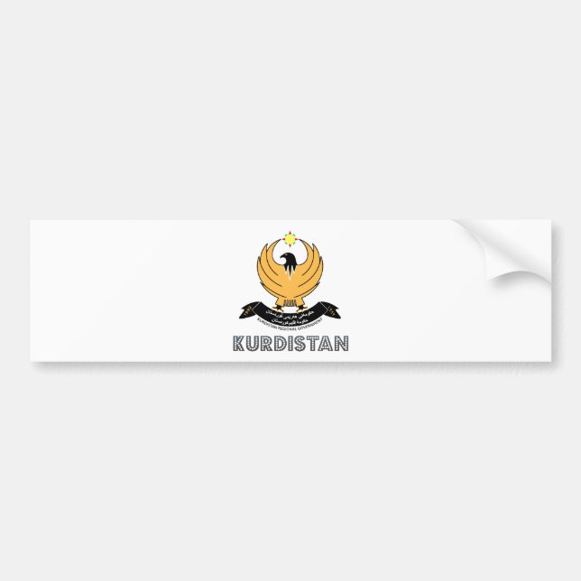 Kurdistans statsvapen bildekal (Framsidan)