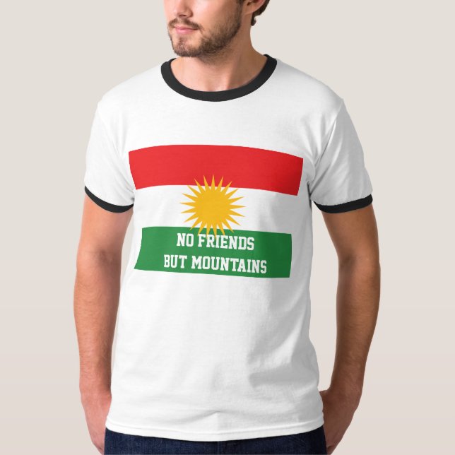 Kurds har inga vänner, men berg FRIGÖR KURDISTANEN T Shirt (Framsida)
