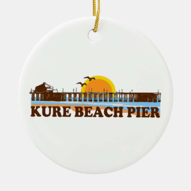 Kure Beach. Julgransprydnad Keramik (Framsidan)