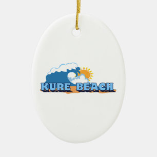Kure Beach. Julgransprydnad Keramik