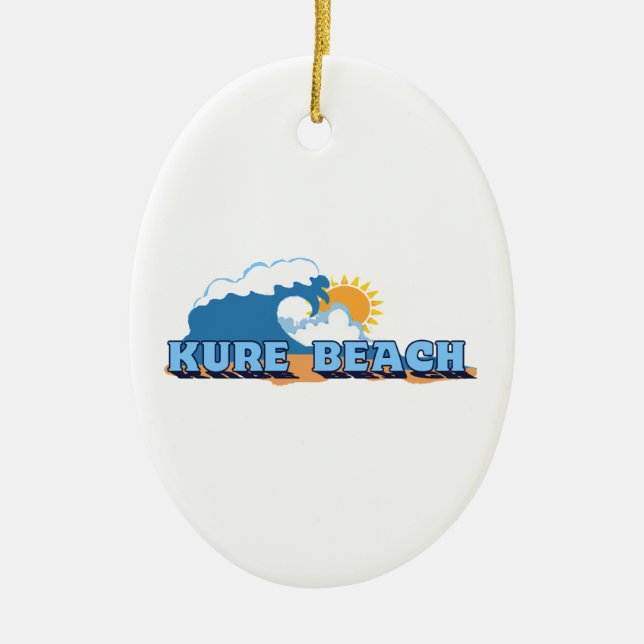 Kure Beach. Julgransprydnad Keramik (Framsidan)