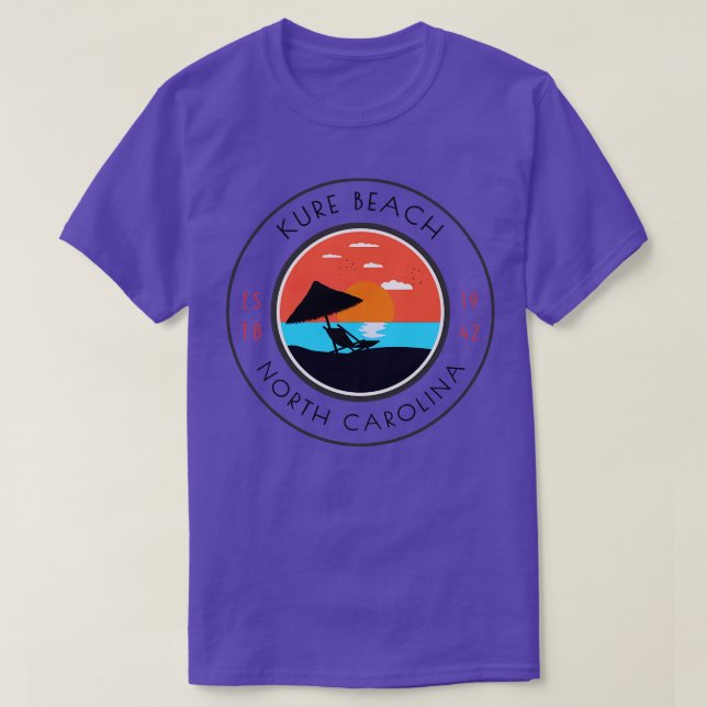 Kure Beach NC Summertime Relaxation T Shirt (Design framsida)