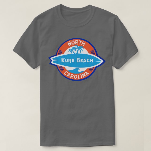 Kure Beach NC-Surfa T Shirt (Design framsida)