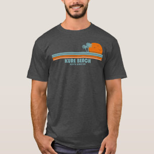 Kure Beach North Carolina Sol Handflatan Träd T Shirt