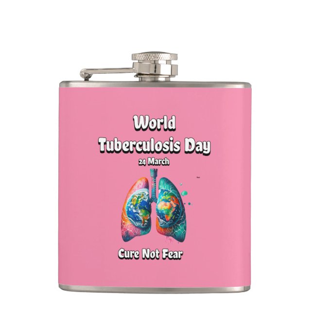Kuren är inte rädd. Världstuberkulosdagen. Fickplunta (Framsidan)
