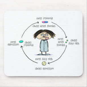 Kurer och orsaker   Tecknad för nukleär medicin Musmatta