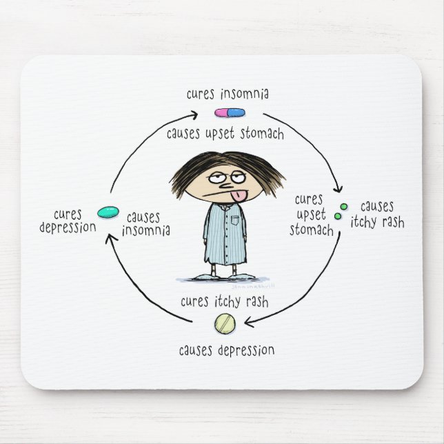 Kurer och orsaker | Tecknad för nukleär medicin Musmatta (Framsidan)