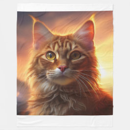 Kurilian Bobtail Cat Fleecefilt