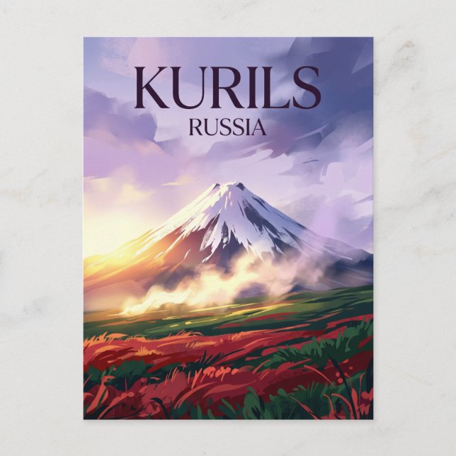 Kurils nationalpark Ryssland Vykort (Framsida)
