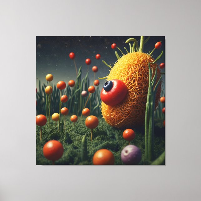 Kuriosisk trädgård canvastryck (Framsida)