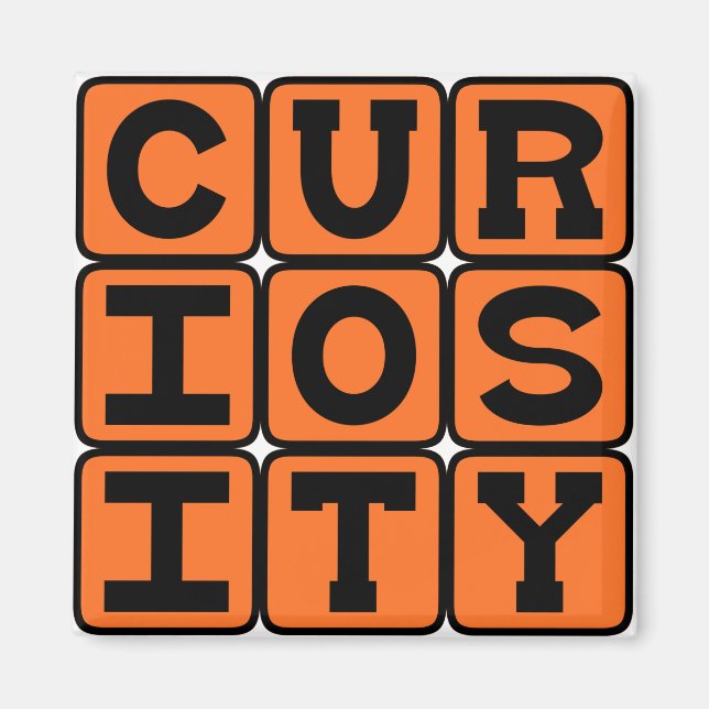 Kuriositet, det som dödade katten magnet (Framsidan)