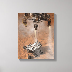 Kuriositet landade på Martian Yta. Canvastryck