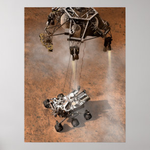 Kuriositet landade på Martian Yta. Poster