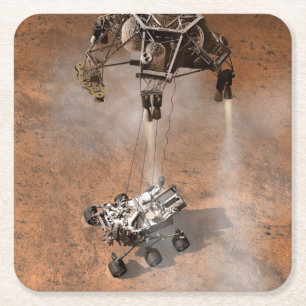 Kuriositet landade på Martian Yta. Underlägg Papper Kvadrat