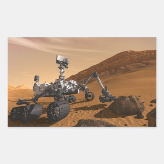 Kuriositet: Nästa marsrover Rektangulärt Klistermärke