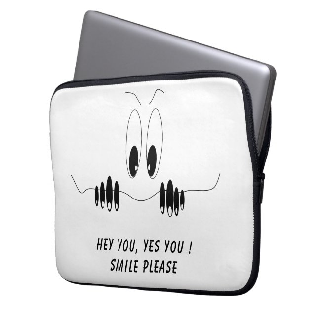 Kuriositet Öga Laptop sleeve Din text och Färg (Framsidan Vänster)