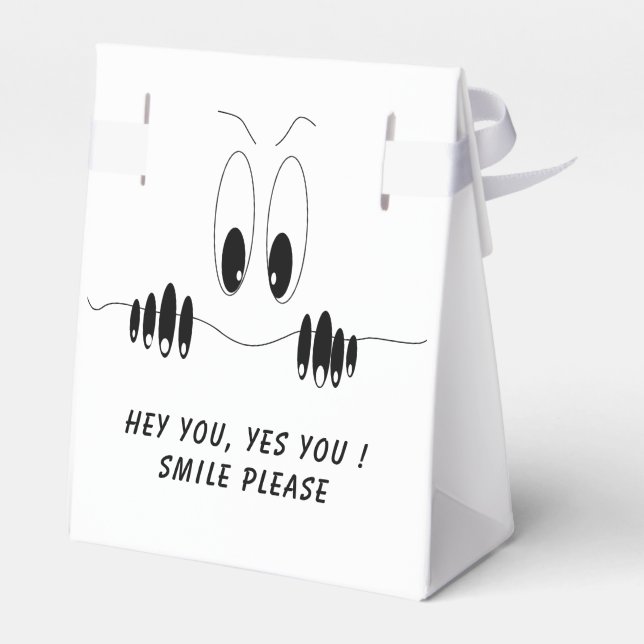 Kuriositet Ögon Smiles - Anpassningsbar Text Presentaskar (Baksidan Sidan)