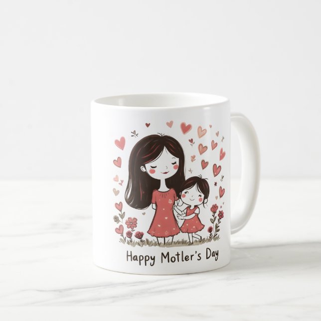 Kurious fira mamma-dagen kaffemugg (Framsida höger)
