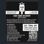 Kurir-Logotyp, kurirtjänstreklam Reklamblad<br><div class="desc">Kurir Moped Logotyp,  budbärsreklamflygare från Affärskortet Store.</div>