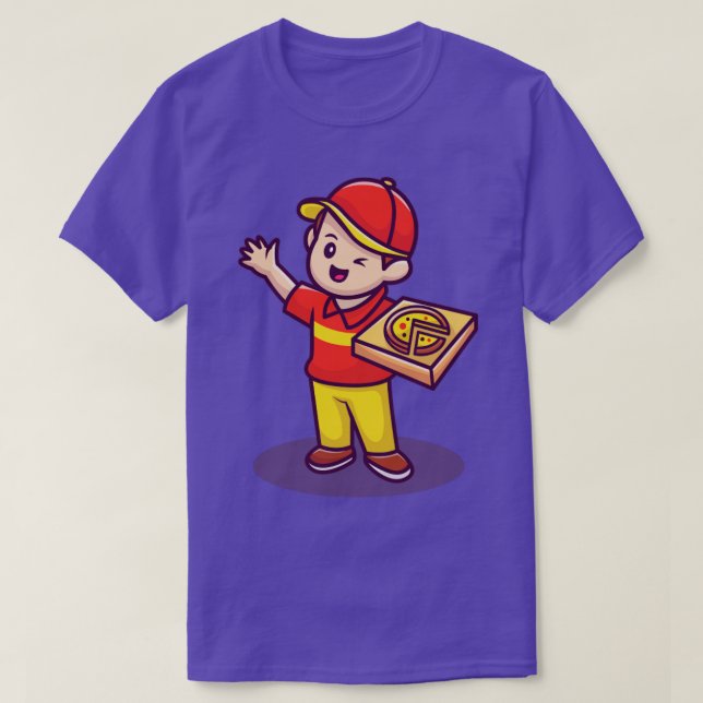 Kurir med Pizza-box T Shirt (Design framsida)