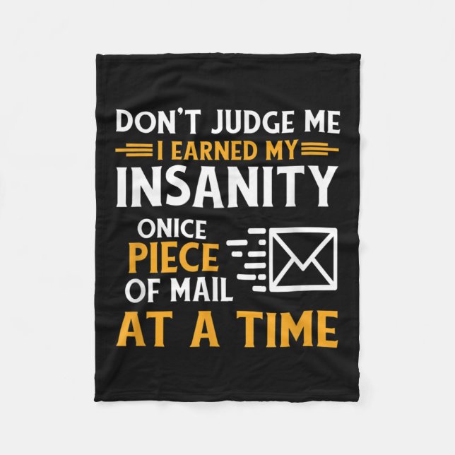 Kurirkurircitat för Lusch-postarbetare Fleecefilt (Framsidan)