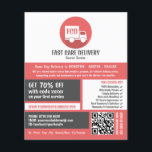 Kurirleveransprogram, Logotyp för budfirmatjänst Flygblad<br><div class="desc">Kurirleveransprogram,  Logotyp för budbärsannonsering av flygbiljett från Affärskortet Store.</div>