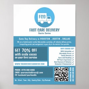 Kurirleveransprogram, Logotyp för budfirmatjänst Poster