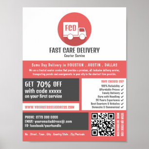 Kurirleveransprogram, Logotyp för budfirmatjänst Poster