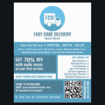 Kurirleveransprogram, Logotyp för budfirmatjänst Reklamblad<br><div class="desc">Kurirleveransprogram,  Logotyp för budbärsannonsering av flygbiljett från Affärskortet Store.</div>