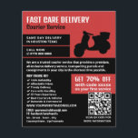 Kurirmopdesign, budbärsreklam flygblad<br><div class="desc">Kurirmoped design,  budbärsannonseringsflygare av Affärskortet Store.</div>
