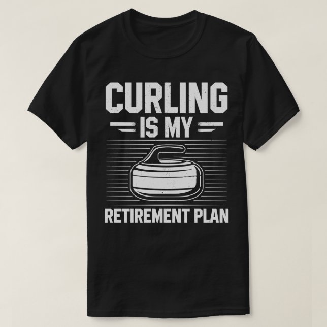 Kurling Gift Curl Sport Wiper Curler Team Winter T Shirt (Design framsida)