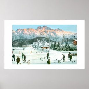 Kurling i Schweiz Poster