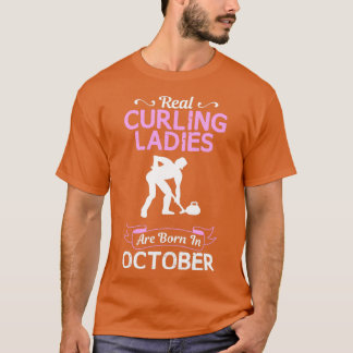 Kurling Ladie Oktobers - underbart design för gift T Shirt