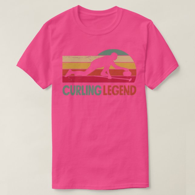 Kurling Player Curler Curling Legend T Shirt (Design framsida)