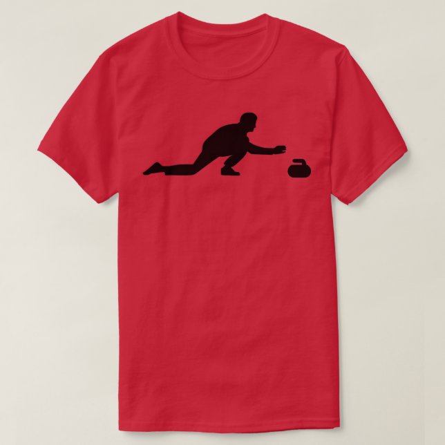 Kurling-spelare 14 t shirt (Design framsida)