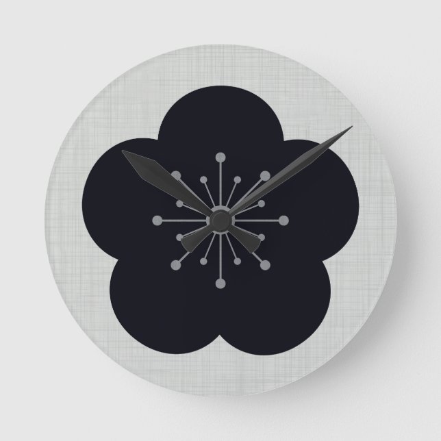 KURO UME - Bold-White Rund Klocka (Framsida)