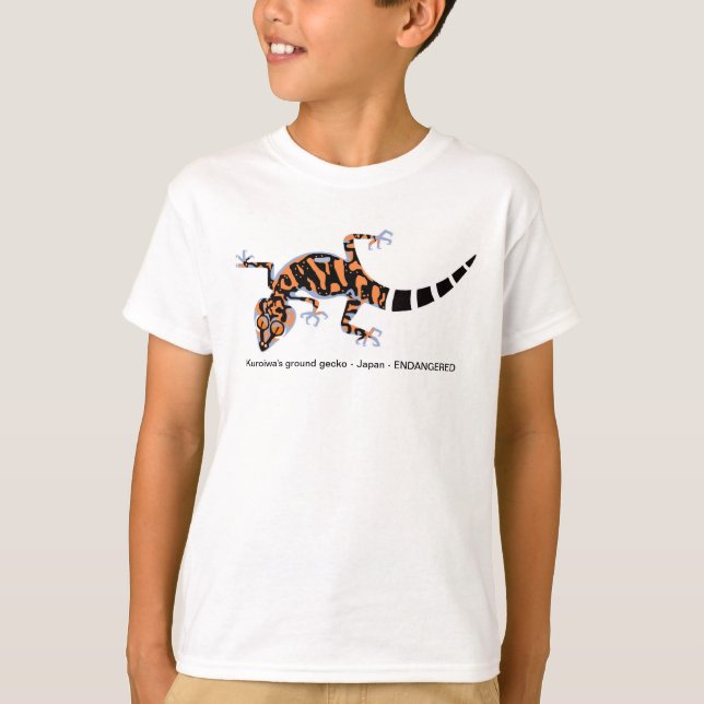 Kuroiwa's Ground GECKO -Wildlife warrior -Boys T Shirt (Framsida)