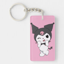 Kuromi Dubbelsidig Akrylnyckelring | Söt Sanrio