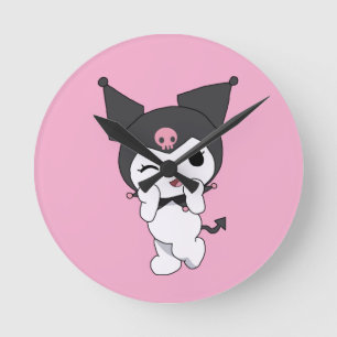 Kuromi Väggtimme – Söt Sanrio-Inspirerad Rumsdekor Rund Klocka