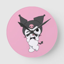 Kuromi Wall Clock – Cute Sanrio-Inspired Room Deco Rund Klocka