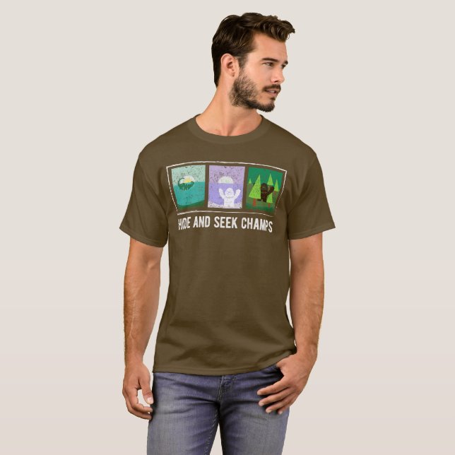 Kurragömmamästare stor fot, Yeti, Nessie Tee (Hel framsida)